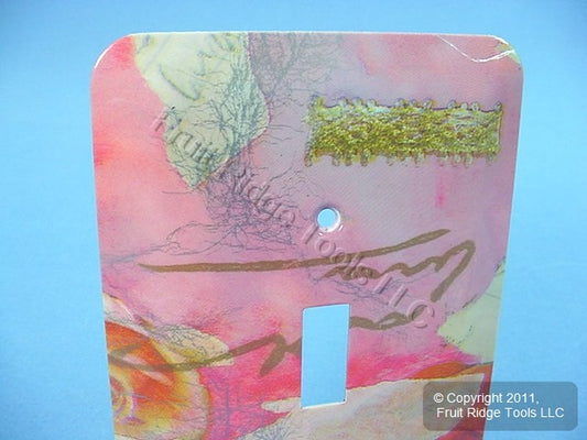 Leviton 89301-PRO Pink Rose Design 1-Gang Toggle Switch Metal Oversize Wallplate
