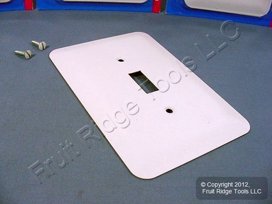 Leviton 89301-WH White Vinyl 1-Gang Toggle Metal Oversize Wallplate Cover 5-pack