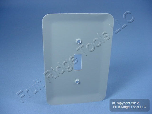 Leviton White Toggle Switch Cover Oversized Metal Wallplate Switchplate 89301-WH