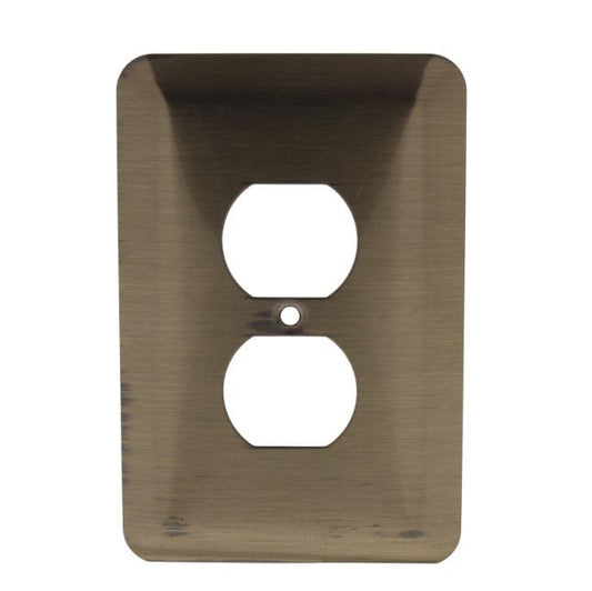 Leviton 89303-ATB Antique Brass 1-Gang Duplex Outlet Receptacle Wallplates 10pcs
