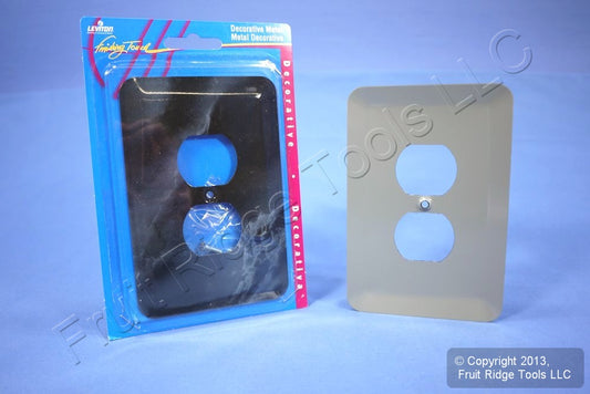 Leviton 89303-BML Black Marble 1-Gang Duplex Metal Oversize Wallplate Cover 5pcs