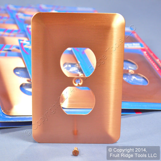 Leviton 89303-COP Oversize 1-Gang Copper Outlet Receptacle Cover Wallplate 50pcs