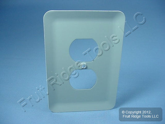 Leviton 89303-WH White Jumbo Metal Duplex Receptacle Oversize Wallplate Cover