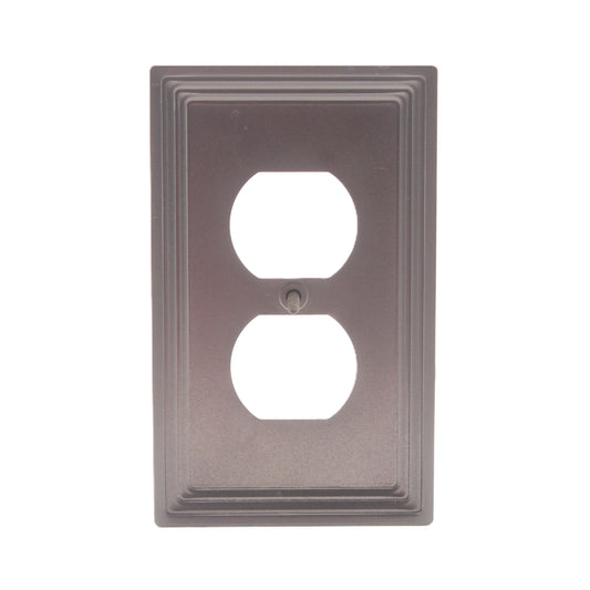 Leviton Metal Brushed Brass Receptacle Wallplate Duplex Outlet Cover 89603-STB