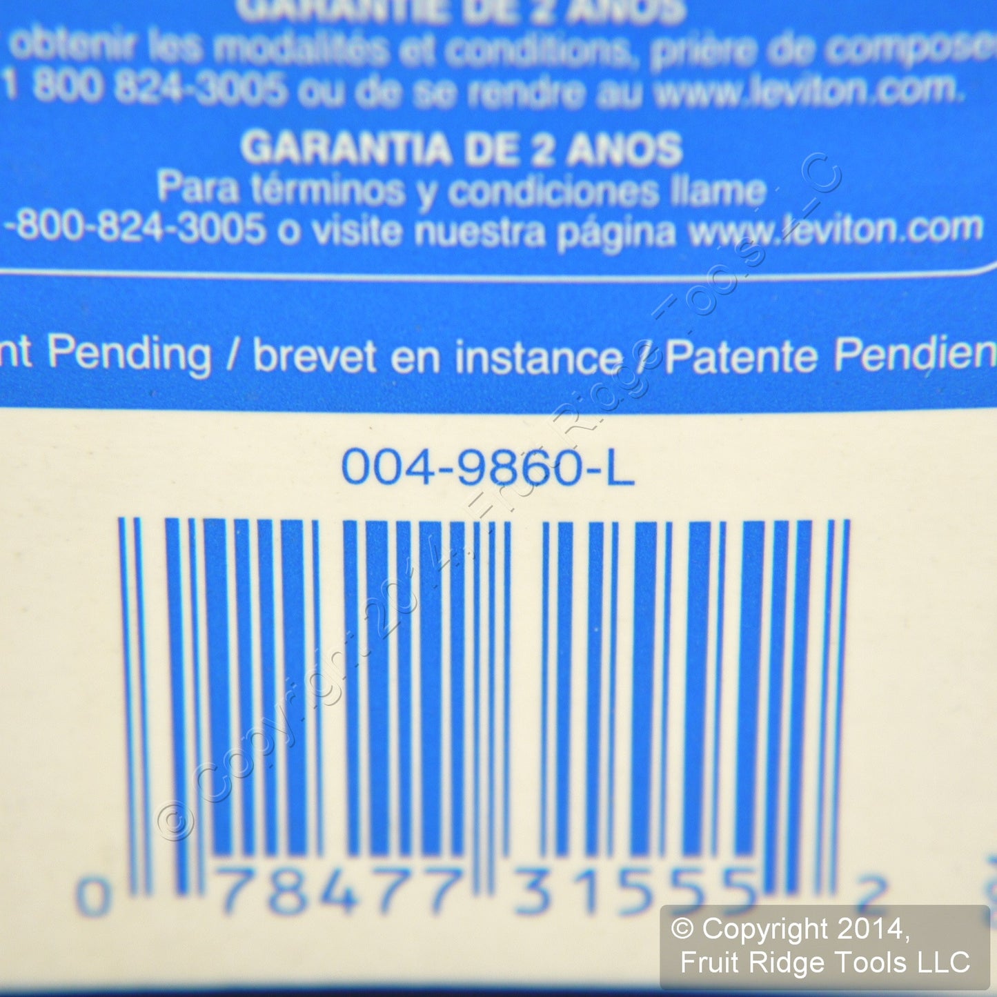 Leviton 9860-L Compact Keyless Fluorescent Ceiling Lampholder Lamp Guard 13W