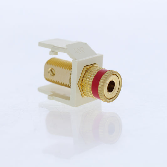 Leviton Acenti AC833-RD-NTL Natural Red Stripe Coaxial Connector Brass F-Type