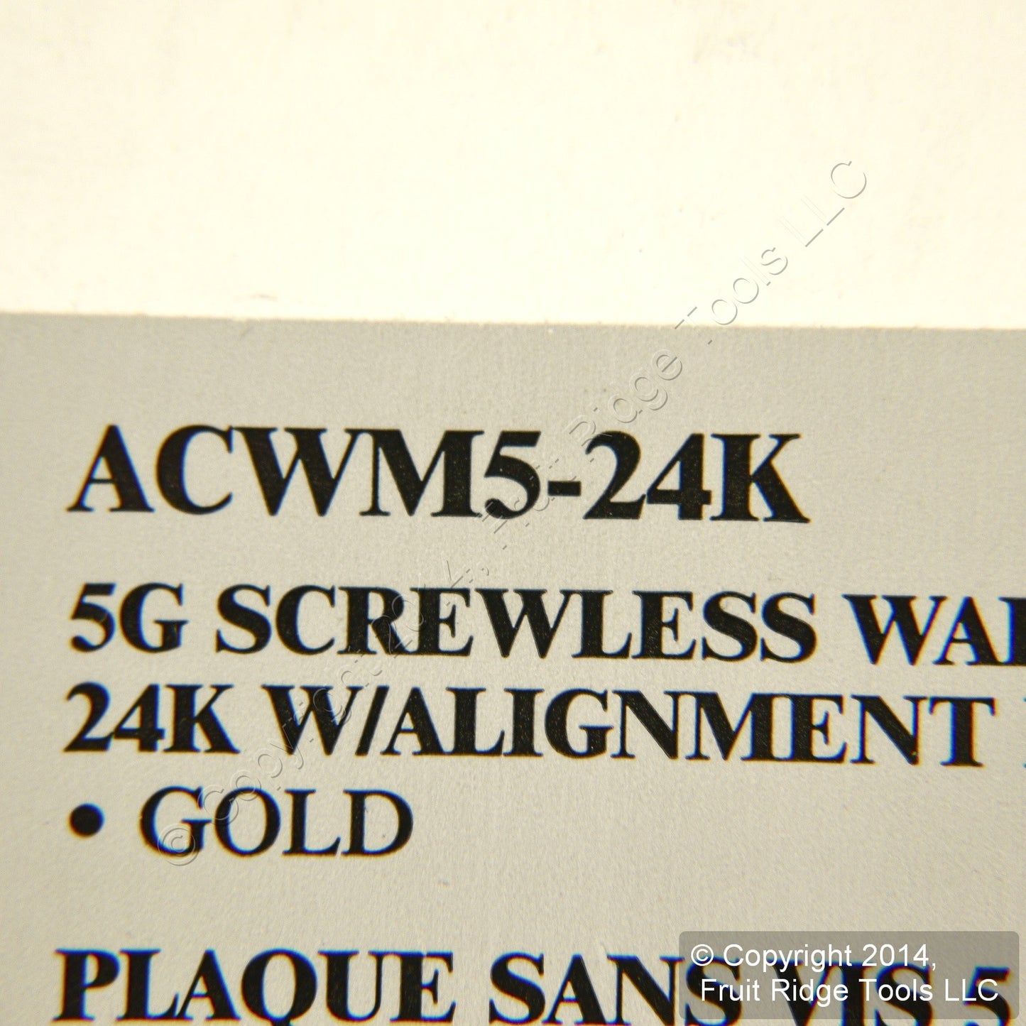 Leviton ACWM5-24K Gold Plated 5-Gang 5-Acenti Gold Plated Finish Wallplate Cover