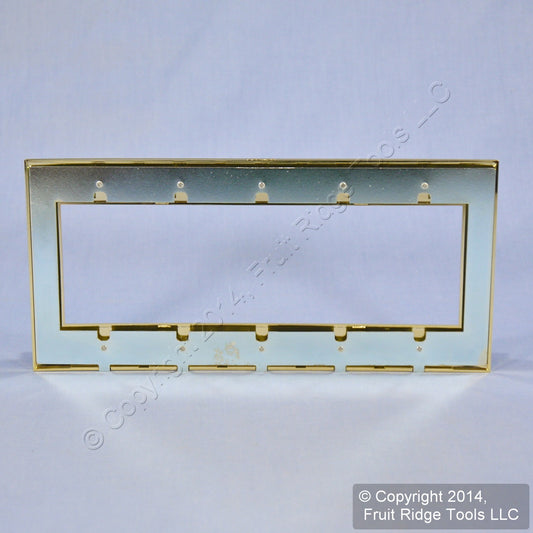 Leviton ACWM5-24K Gold Plated 5-Gang 5-Acenti Gold Plated Finish Wallplate Cover