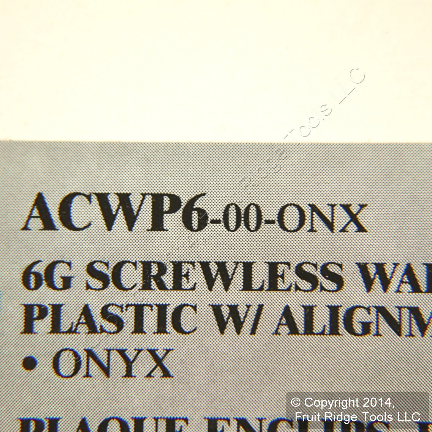 Leviton ACWP6-ONX Onyx 6-Gang 6-Acenti Engineering Grade Polymer Wallplate Cover