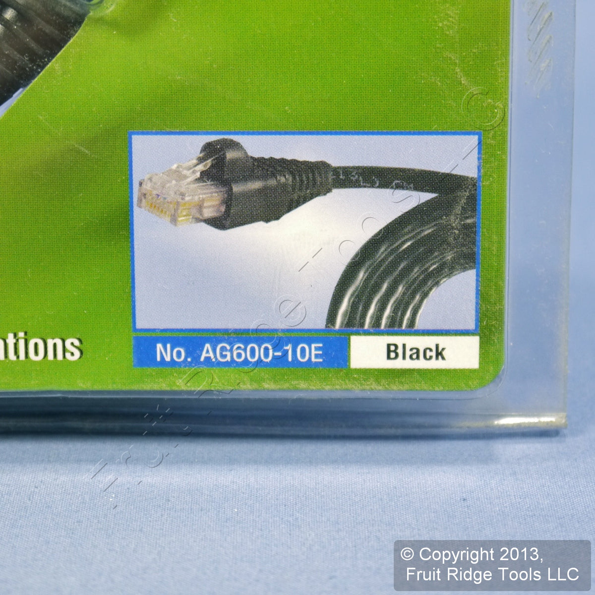 Leviton AG600-10E Black Cat6+ 10ft Ethernet Cable Data Patch Cord Network Booted