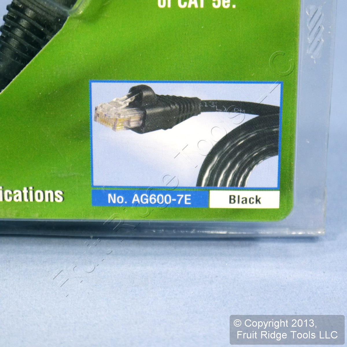 Leviton Black Cat 6+ 7 Ft Ethernet LAN Patch Cord Network Cable Booted AG600-7E