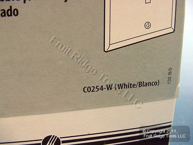 Leviton C0254-W White Dual 4-Wire Telephone Jack Flush Mount Wallplates 6P4C 3pc