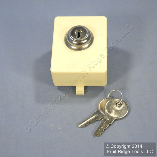 Leviton C0265-I Ivory 4 and 6-Wire Plug Modular Telephone Security Lock Keyed