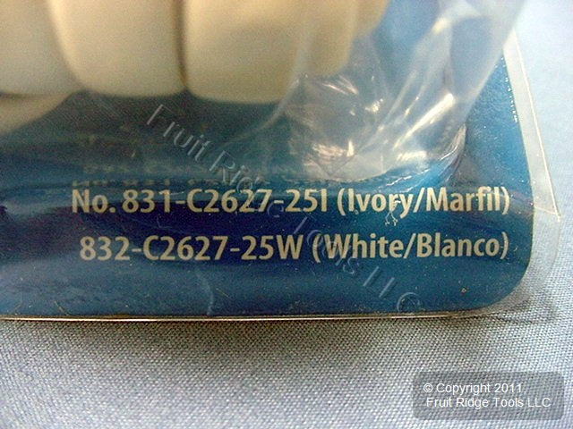 Leviton C2627-25I Ivory 25' Duplex Phone Line Extension Cord 6-Wire RJ11 RJ14