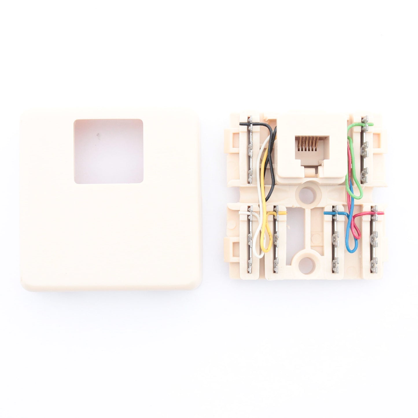22 Leviton Ivory 6-Wire Surface Mount Phone Jacks Telephone C2645-I