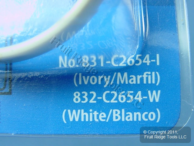 Leviton Ivory 8-Inch Phone Line Patch Cord RJ11 RJ14 RJ25 6-Wire C2654-I