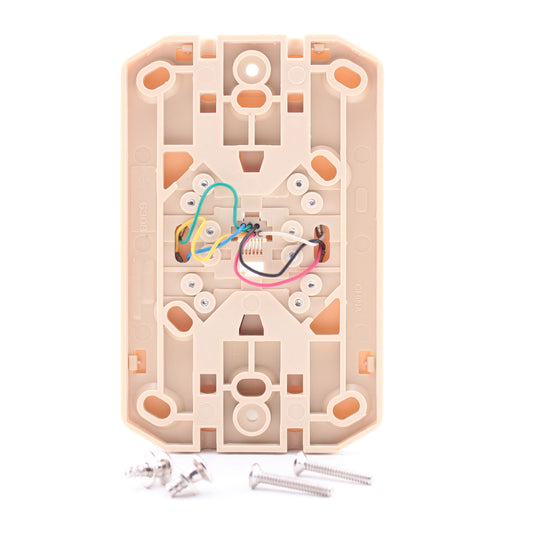 Leviton C2663-I Ivory 6-Wire Wall Phone Mounting Plate Telephone Jack