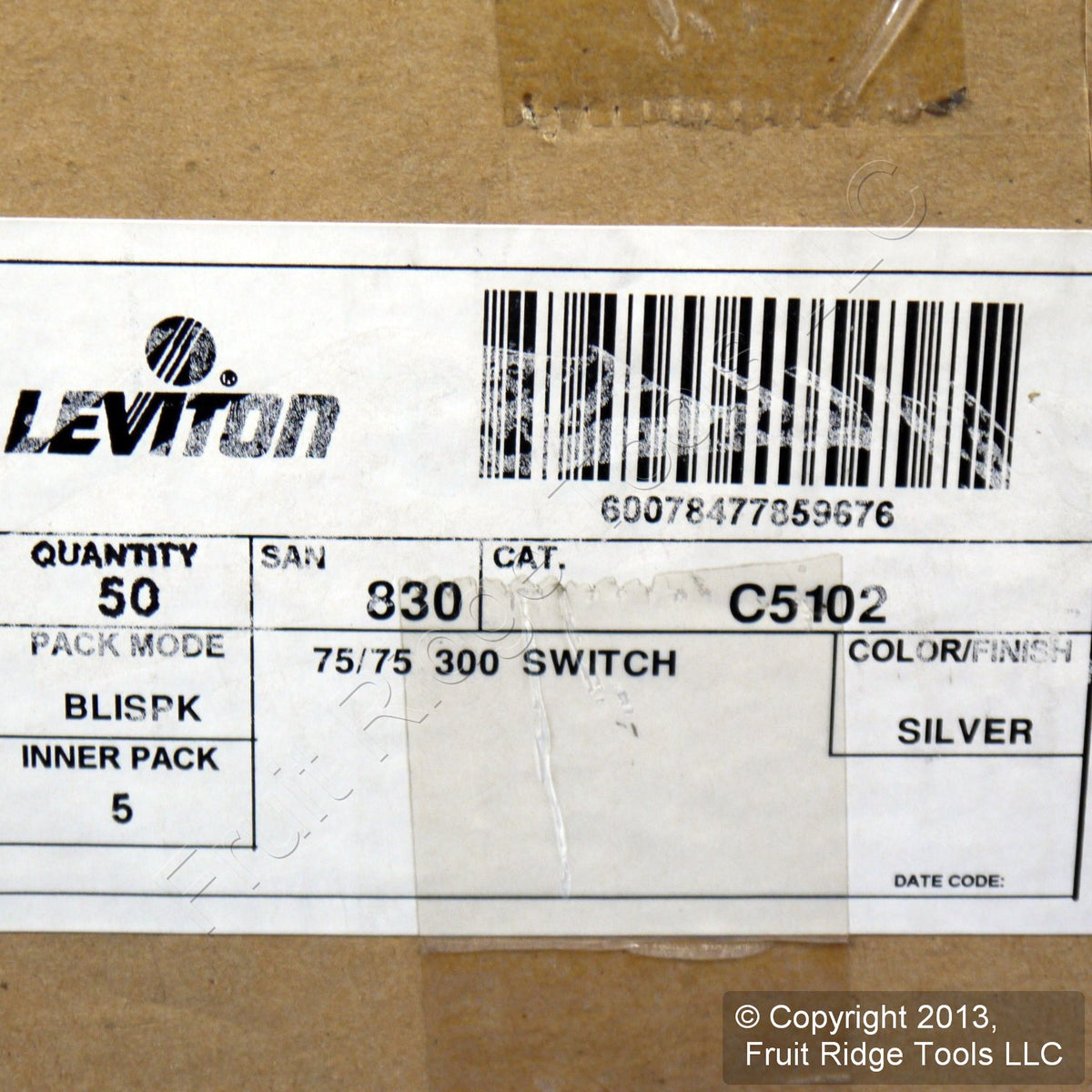 50 Leviton A/B Video Cable TV Switches 75/300 Ohm Coaxial C5102