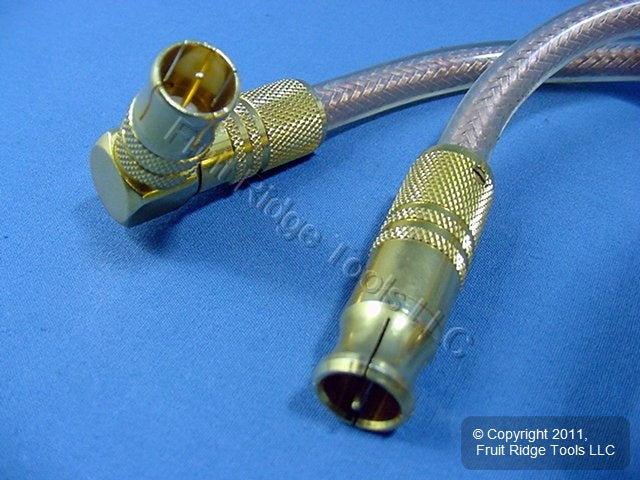 Leviton C5243-6GO Gold Oxygen Free 6 Feet Video Coaxial Patch Cables 10pcs