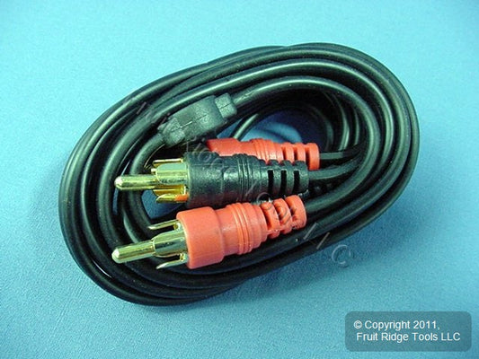 Leviton 6 ft Audio Stereo Video Dub Patch Cable RCA Gold Plug Shielded C5451-6GO