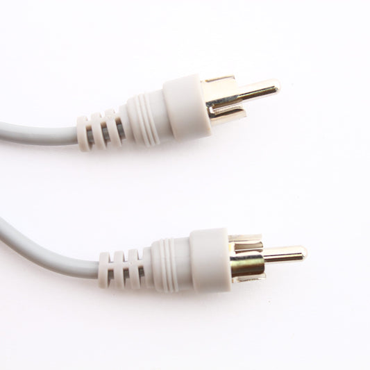 Leviton Gray 3-Foot RCA Audio Speaker Patch Cable Wire Shielded 3' C5452-3