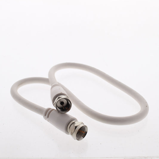 Leviton White 18" Coaxial Video Cable RG59 Plugs 75-ohm F-type Wire C5851-1W