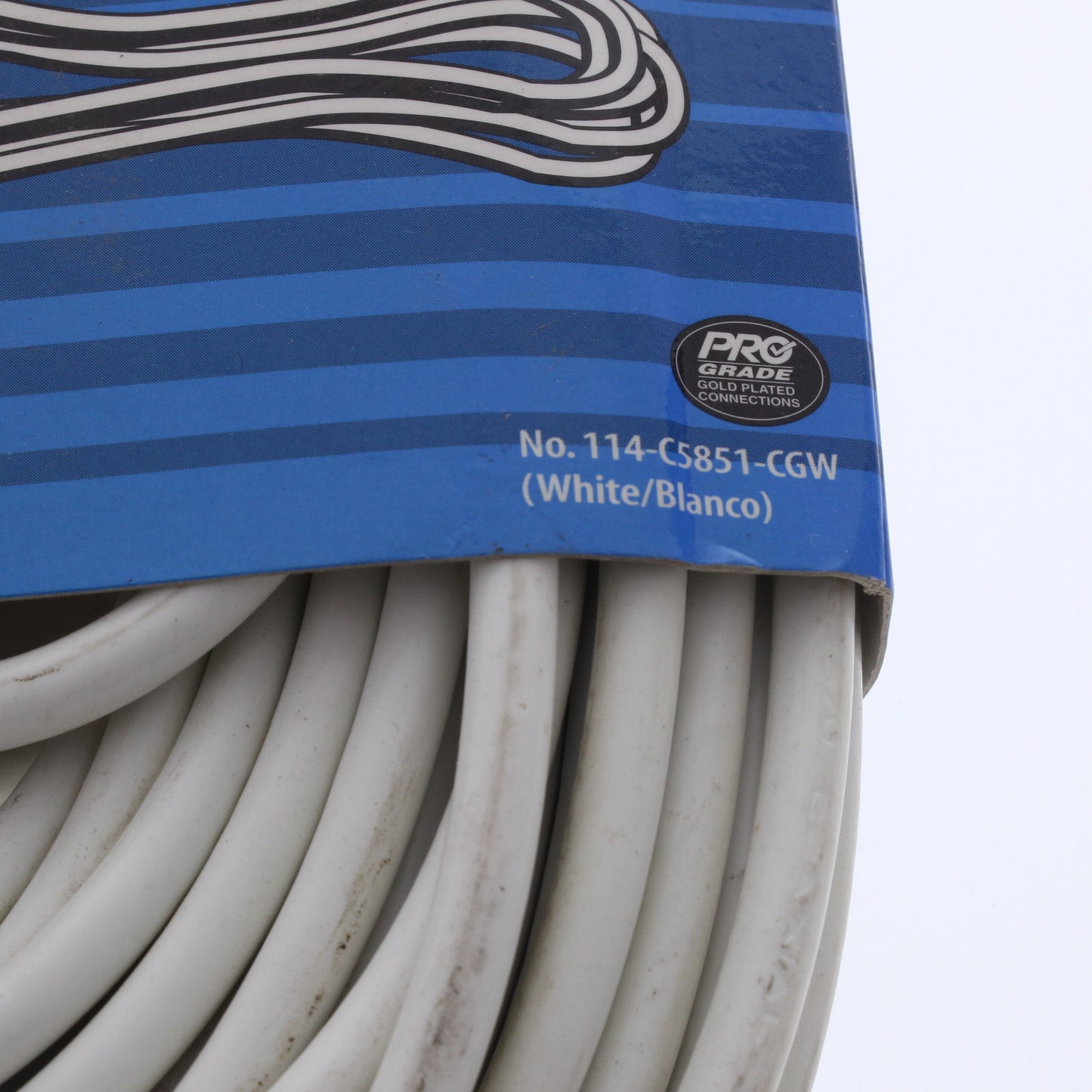 Leviton C5851-100G White 100 Feet Coaxial Video Cable GOLD PLUGS F-Type