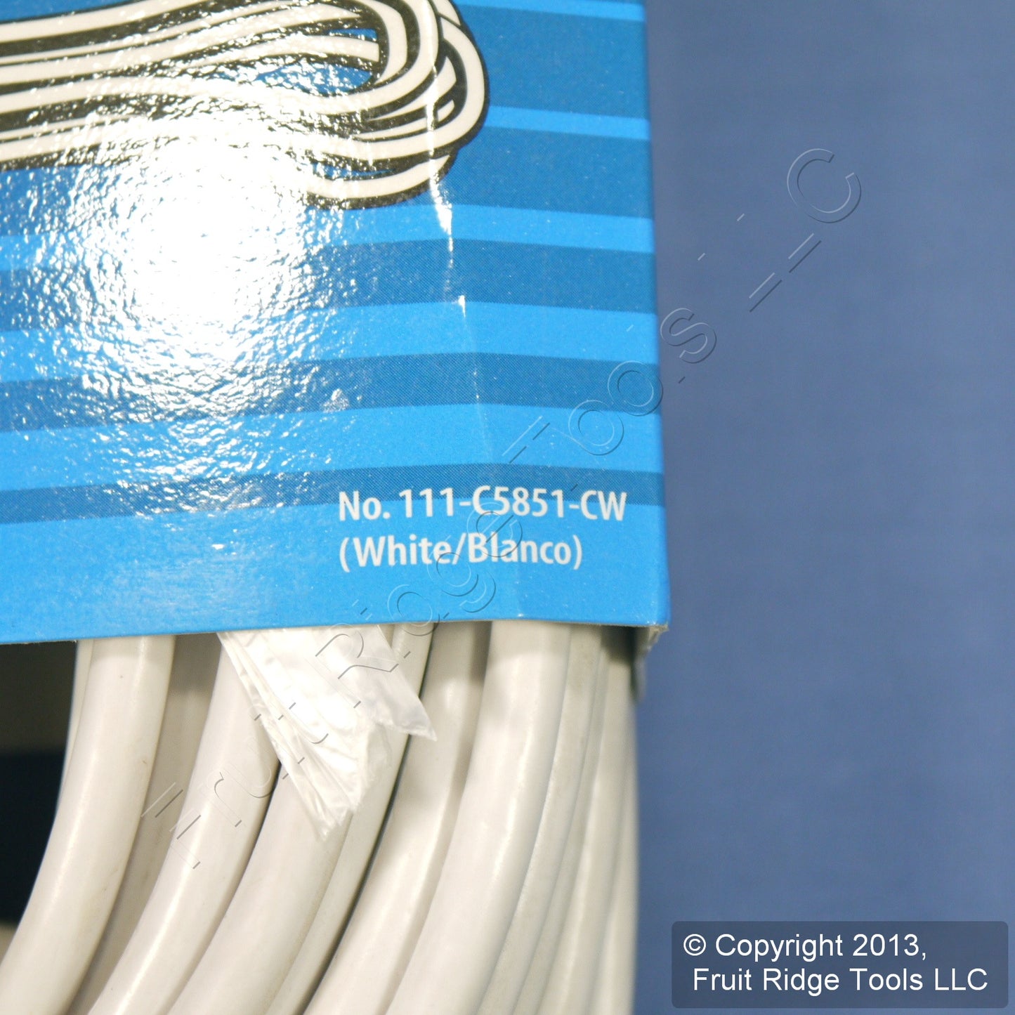 Leviton White 100' Coaxial Video Cable RG59 Plugs 75-Ohm F-Type Wire C5851-CW
