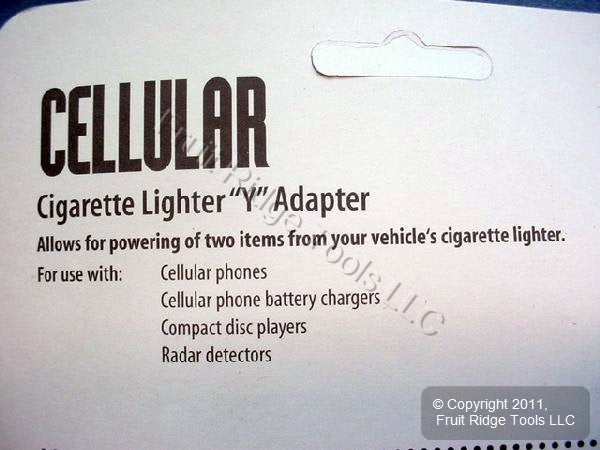 Leviton C9108-C00 Car Cigarette Lighter Y Adapter 2-Outlet Splitter