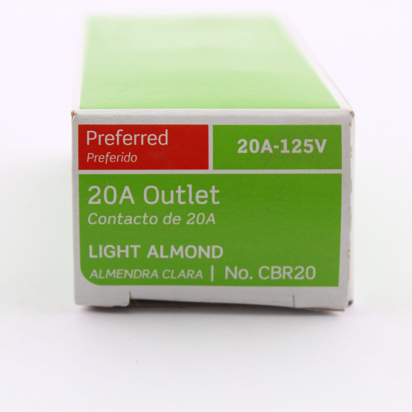 Leviton CBR20-T Light Almond Commercial Duplex Receptacle Outlet 20A 125V