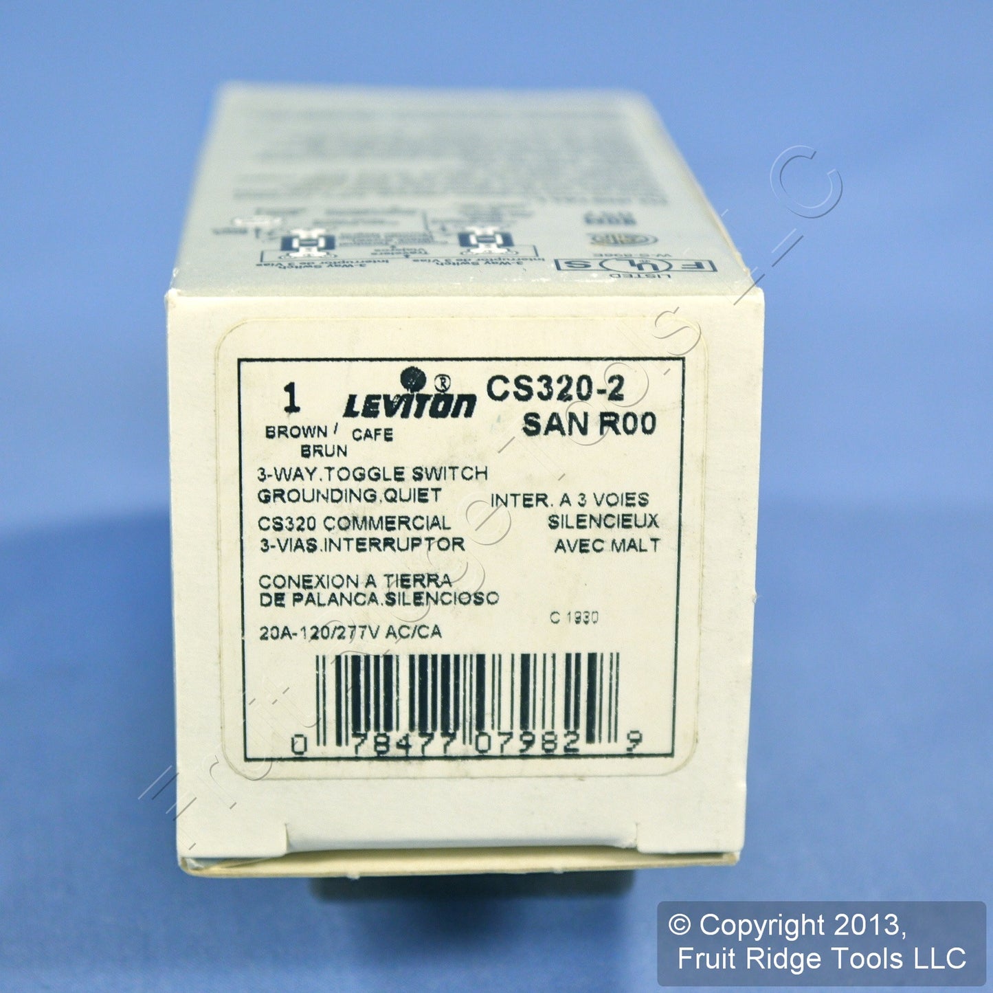 Leviton CS320-2 Brown 3-Way 20A Commercial Toggle Wall Light Switch Boxed