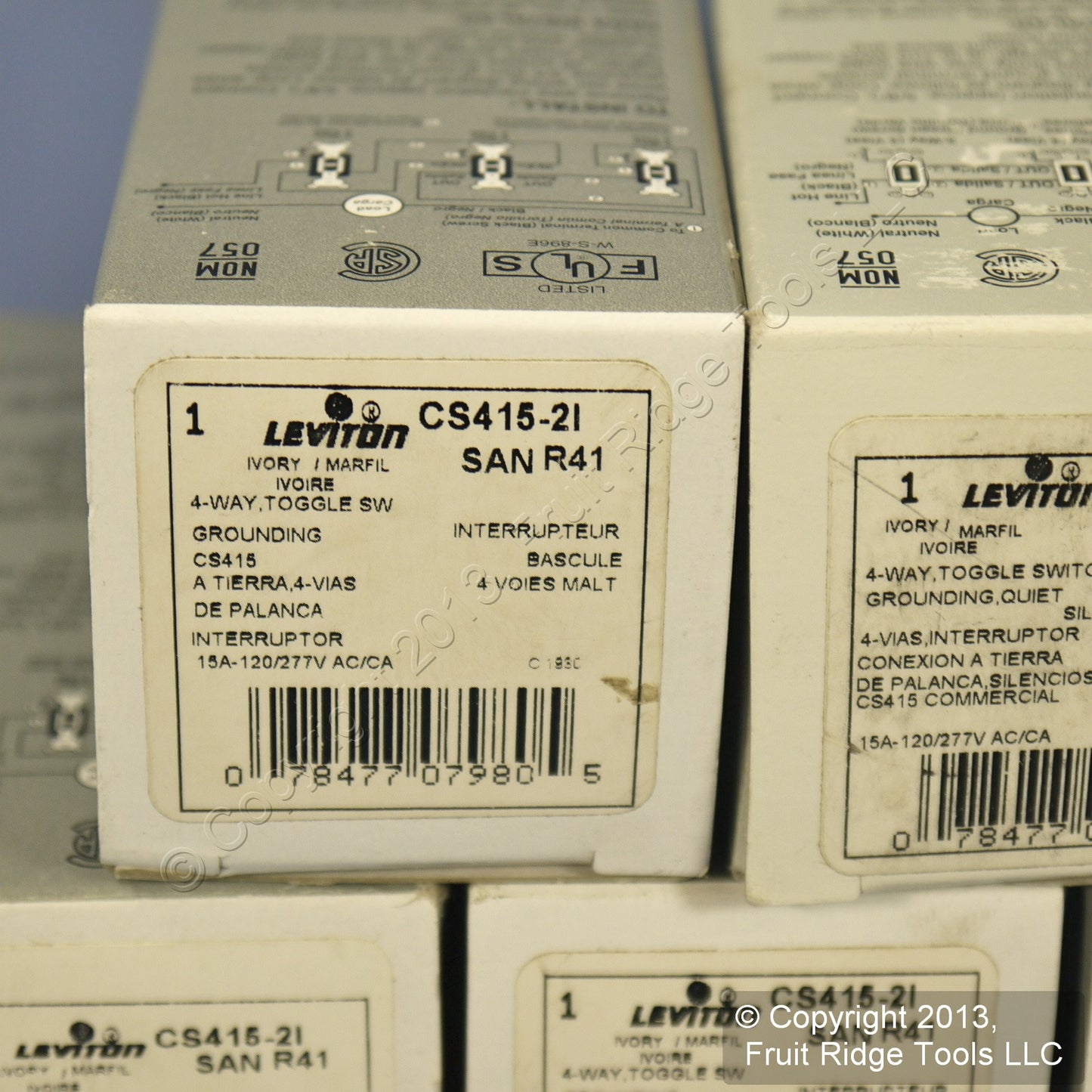 Leviton CS415-2I Ivory 4-Way Commercial Toggle Wall Light Switches 15A 10-Pack