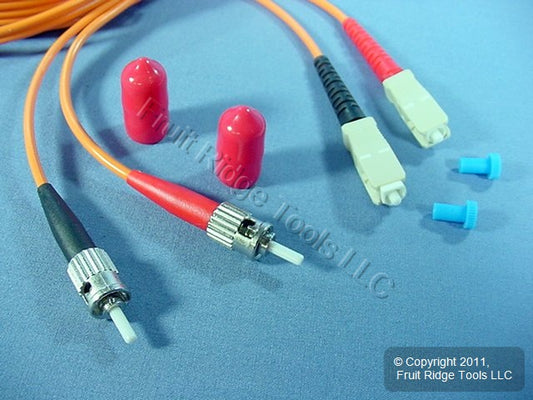 15M Leviton Fiber Optic Multi-Mode Duplex Patch Cable Cord ST SC 62mic CTD62-15M