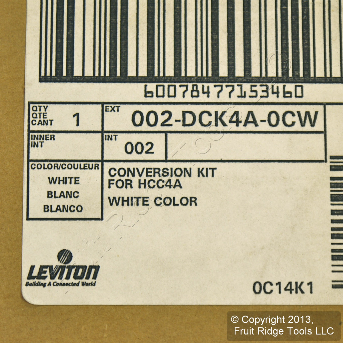 Leviton White Color Conversion Kit For 3-Address Dimming Controller DCK4A-CW