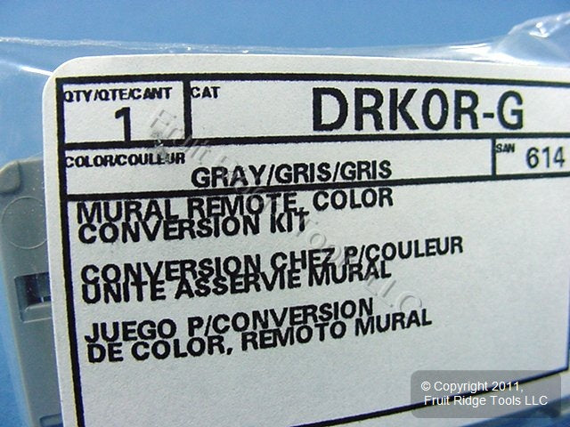 Leviton Gray Color Change Kit for Mural TouchPoint Multi-Remote Dimmer DRK0R-G
