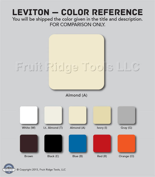 Leviton 80411-NA Almond 3-Gang Decora Unbreakable Nylon Standard Wallplate Cover