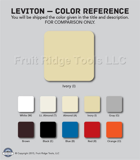 Leviton 5521-I Ivory On/Off Single Pole 20A Industrial Toggle Wall Light Switch
