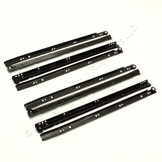 2 Pair 18" Side Mount 80-lb Load Capacity 3/4 Extension Cabinet Drawer Slides