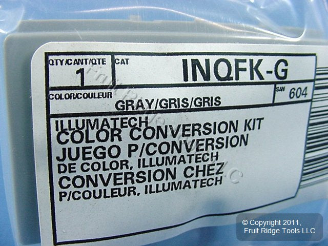 Leviton Gray Illumatech Fan Speed Control Color Change Conversion Kit INQFK-G