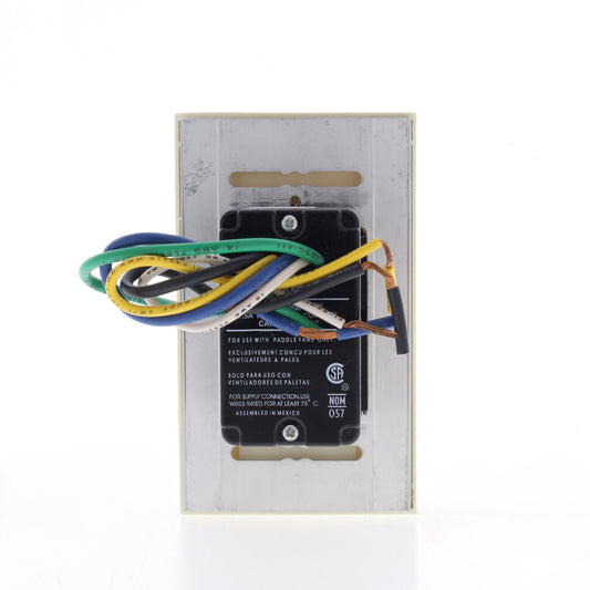 Leviton MNF07-1LA Almond Monet Slide Ceiling Fan Speed Control 120V 7.5A