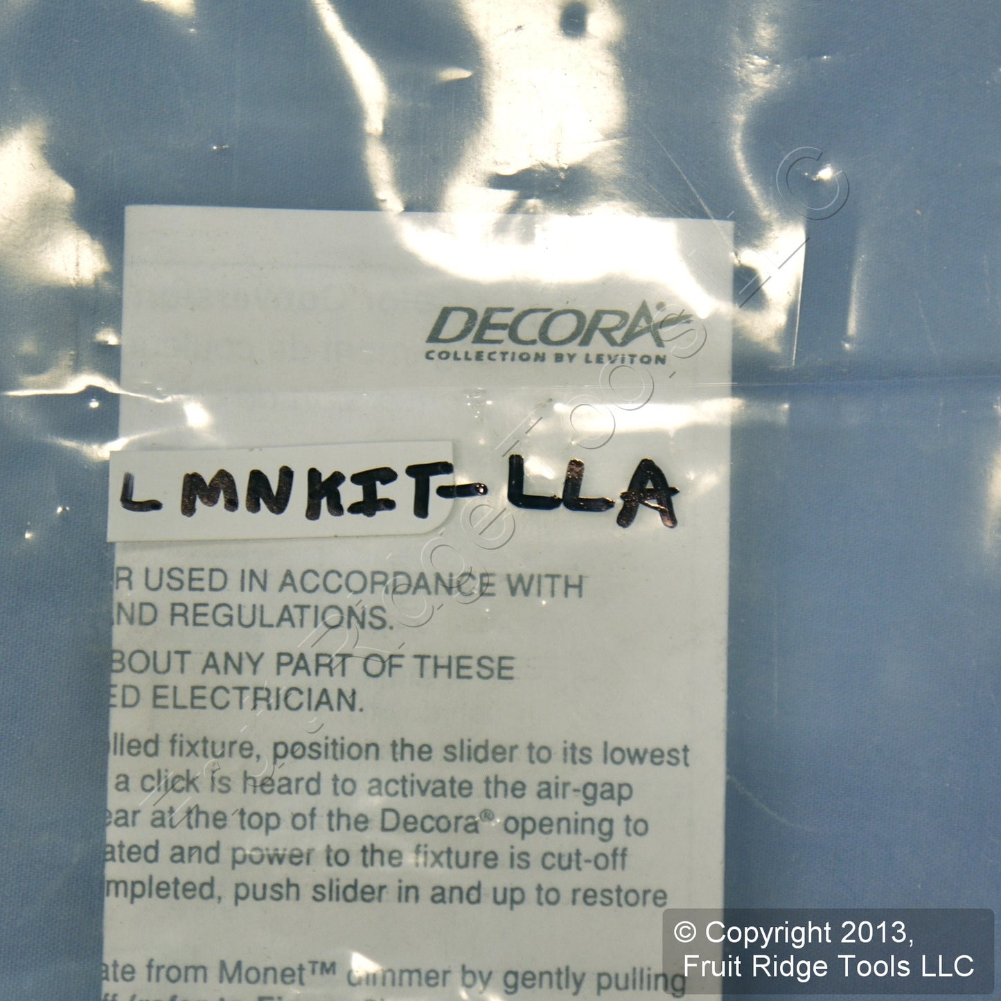 Leviton IPKIT-LLA Almond Color Change Conversion Kit for Wide Fin Monet Control