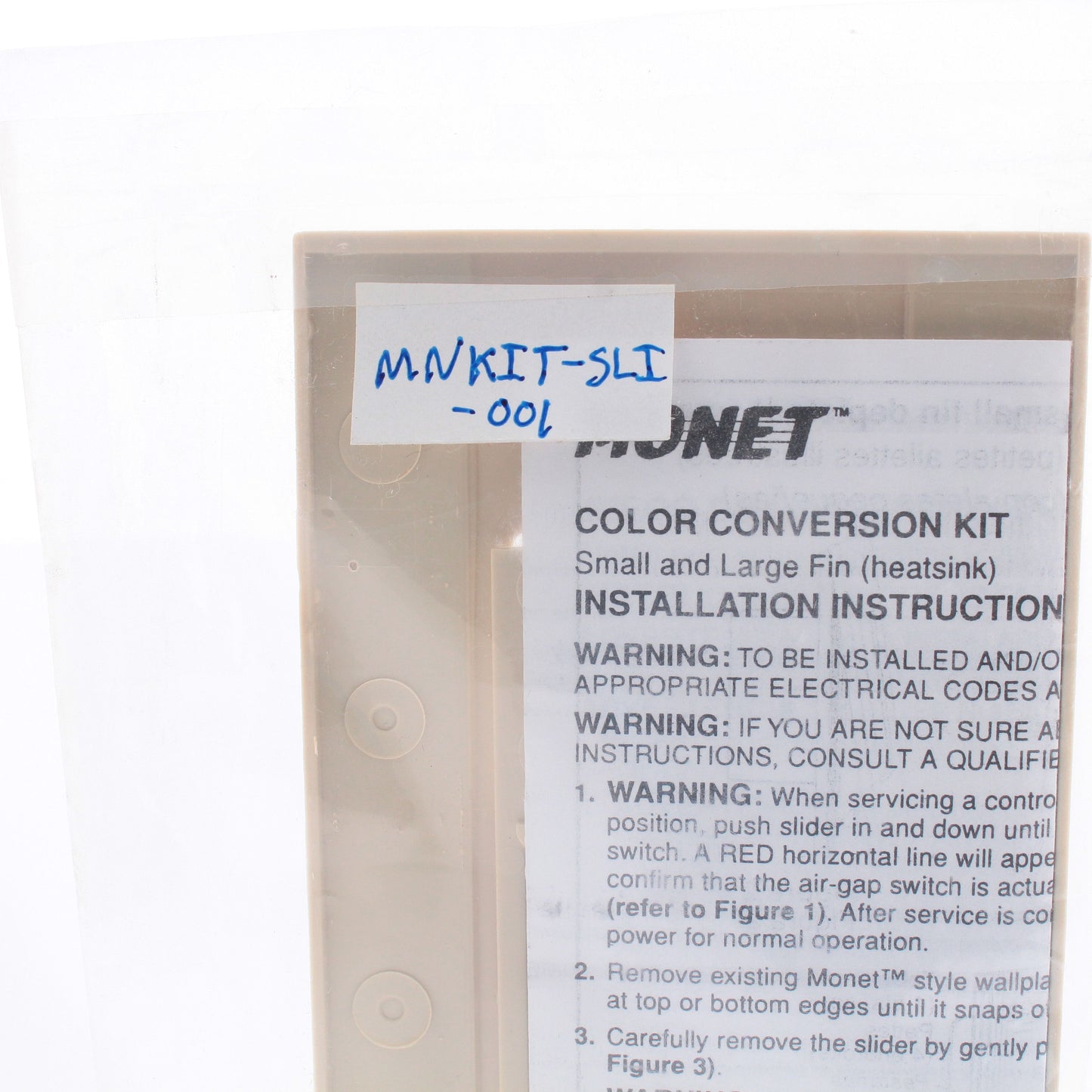 Leviton MNIIT-SLI-001 Ivory Narrow Fin Monet Control Color Conversion Change Kit