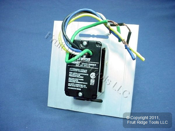 Leviton MNX15-7LG Gray Monet Fluorescent Slide Dimmer Ecotron Mark X 1500VA