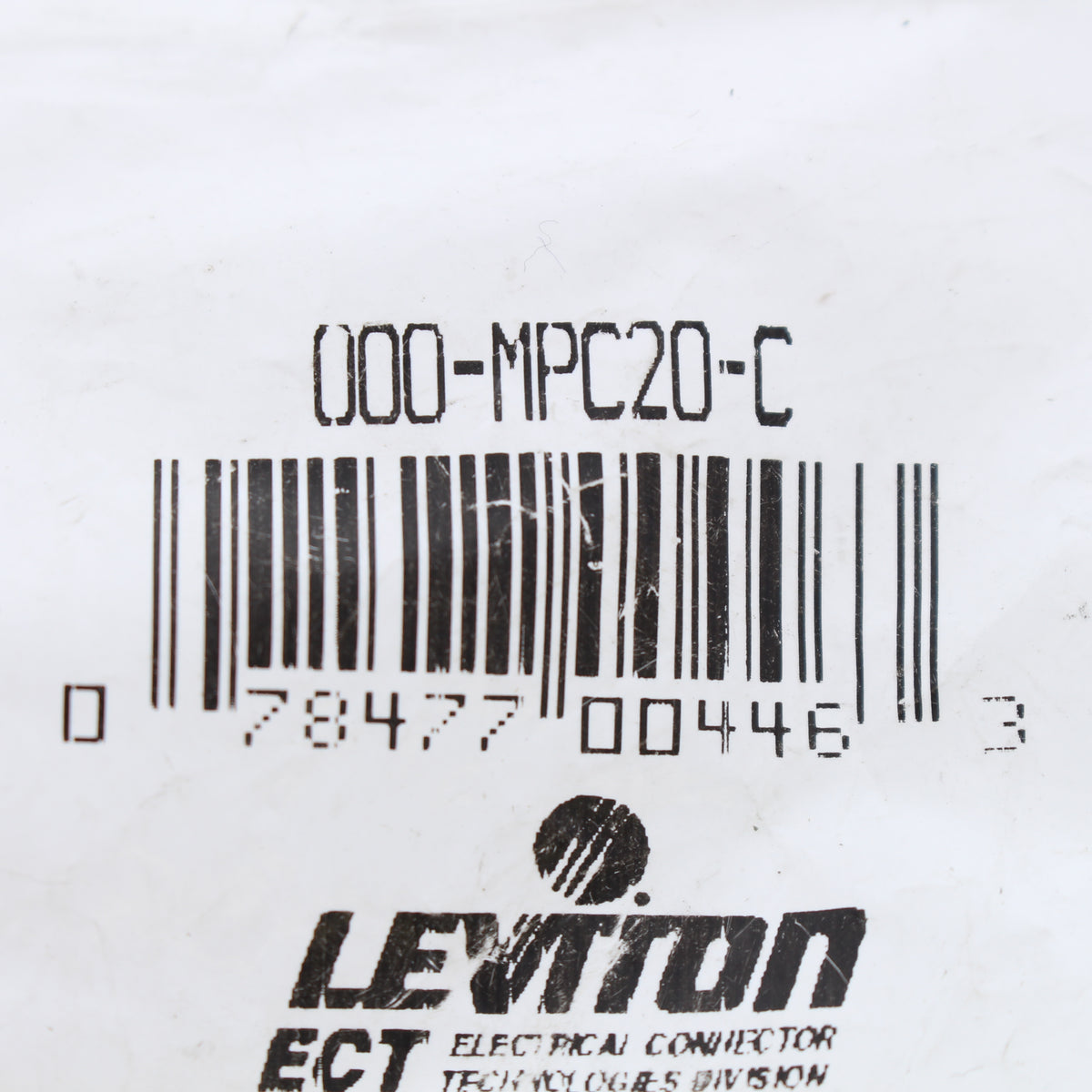Leviton MPC20-C Metal Male Palmgren 18 Series 315A 600V Electronic Connector