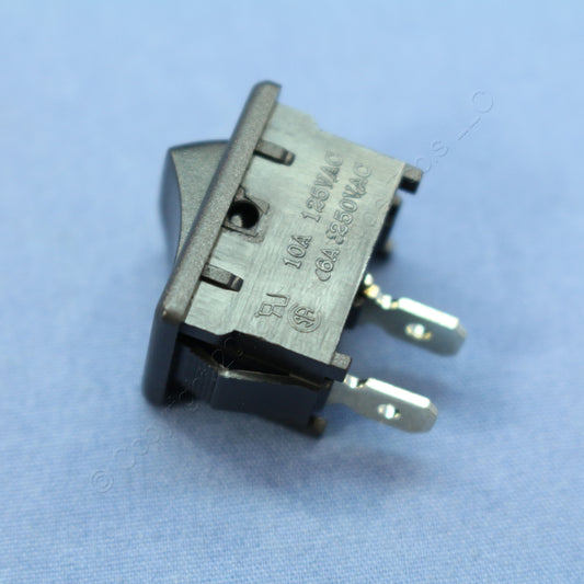 Leviton MR002 Black All- Snap-In Mini Rocker Panel Switch On/Off 10A Micro SPST