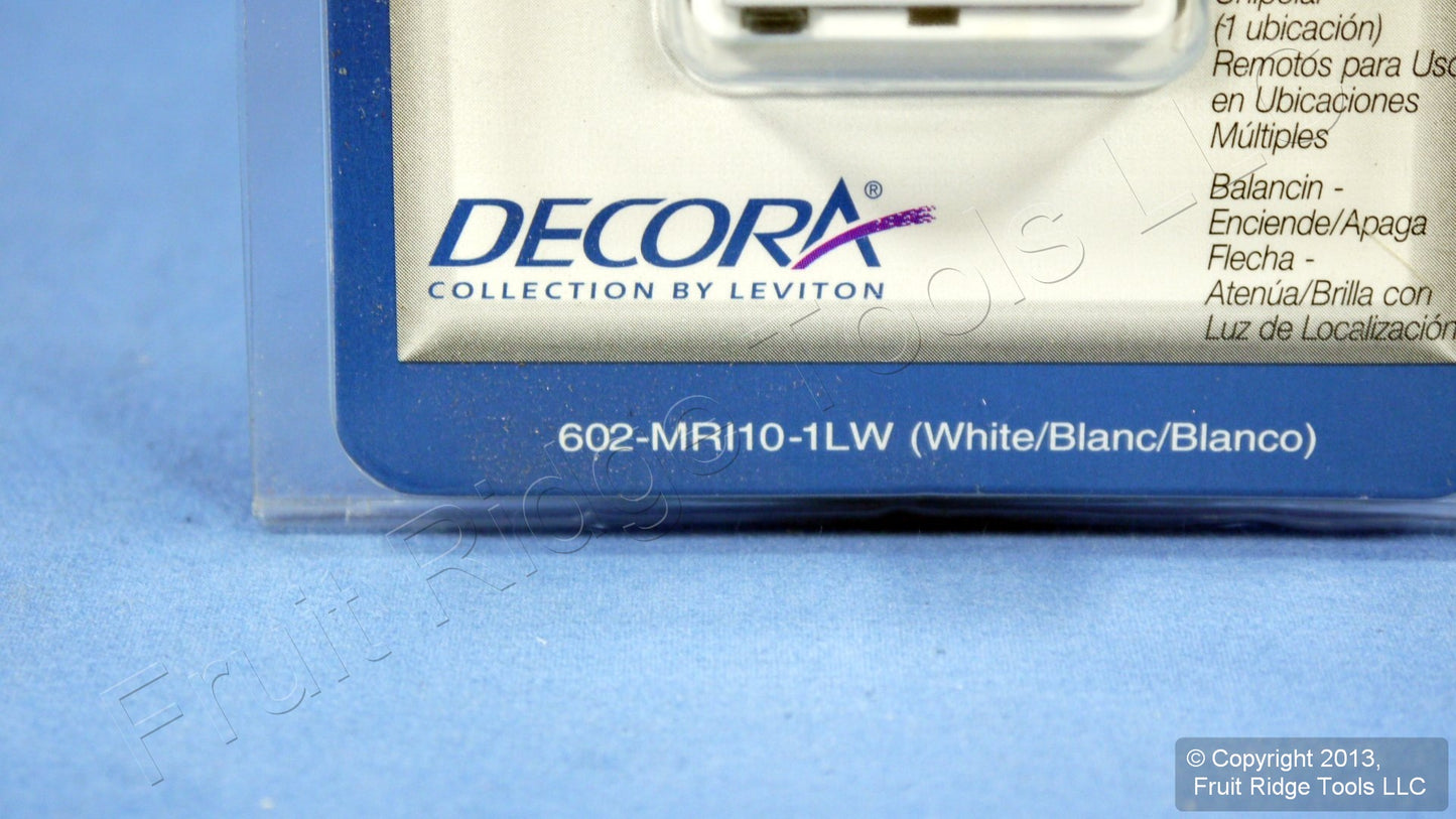 Leviton White Mural Decora Light Dimmer Switch Multi-Way 1000W Preset MRI10-1LW