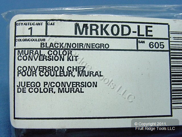 Leviton Black Color Change Conversion Kit for L/S Mural Dimmer Switch MRK0D-LE