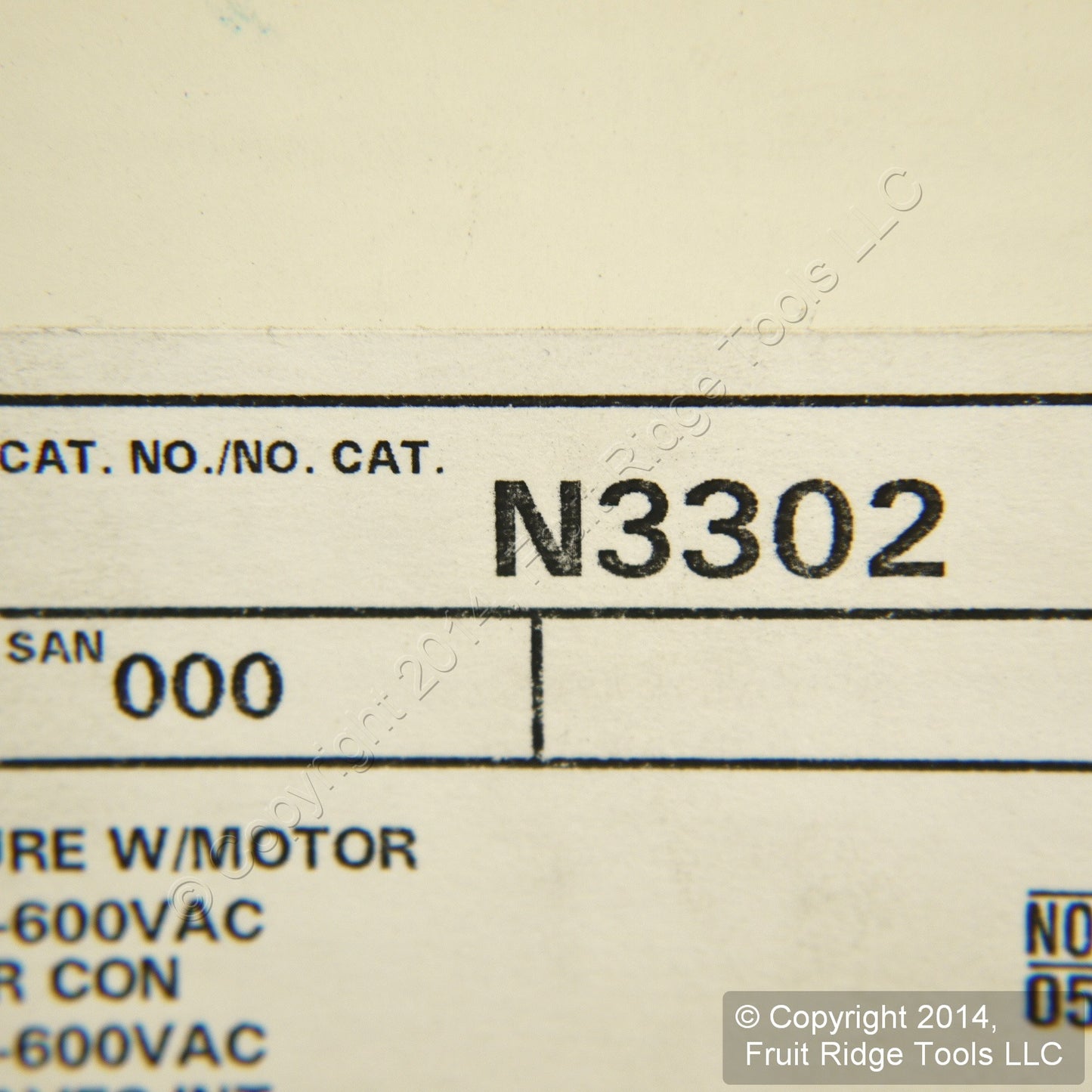 Leviton N3302 Motor Starter Switch DPST Double-Pole Single Throw w/Lockout 30A
