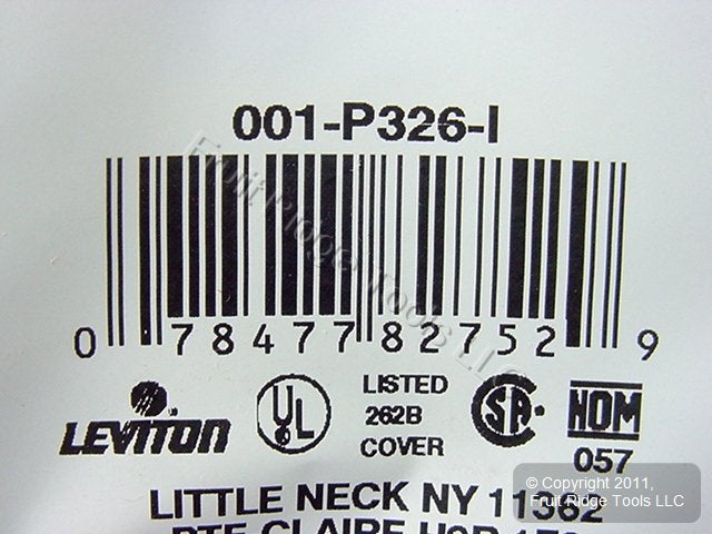 Leviton P326-I Ivory 4-Gang Toggle Switch Decora GFCI Plastic Standard Wallplate