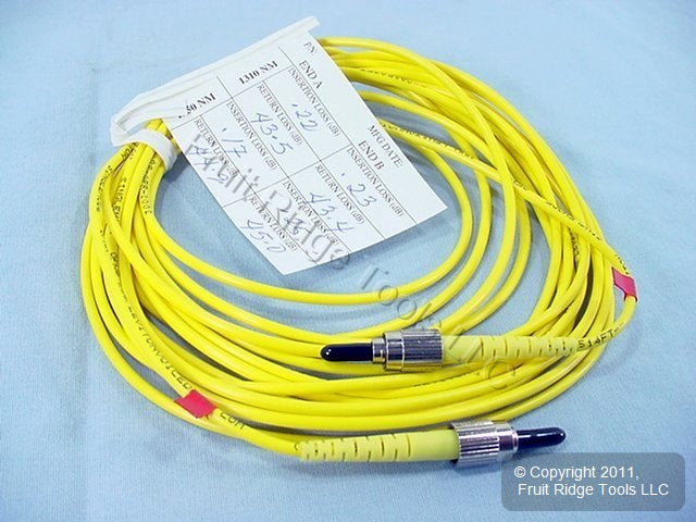 5M Leviton Fiber Optic Singlemode Simplex Patch Cable Cord FC FC PC SM PCSFC-S05